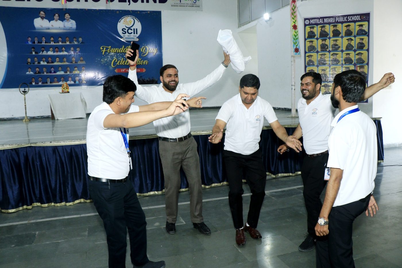 SCII team dancing at Foundation Day